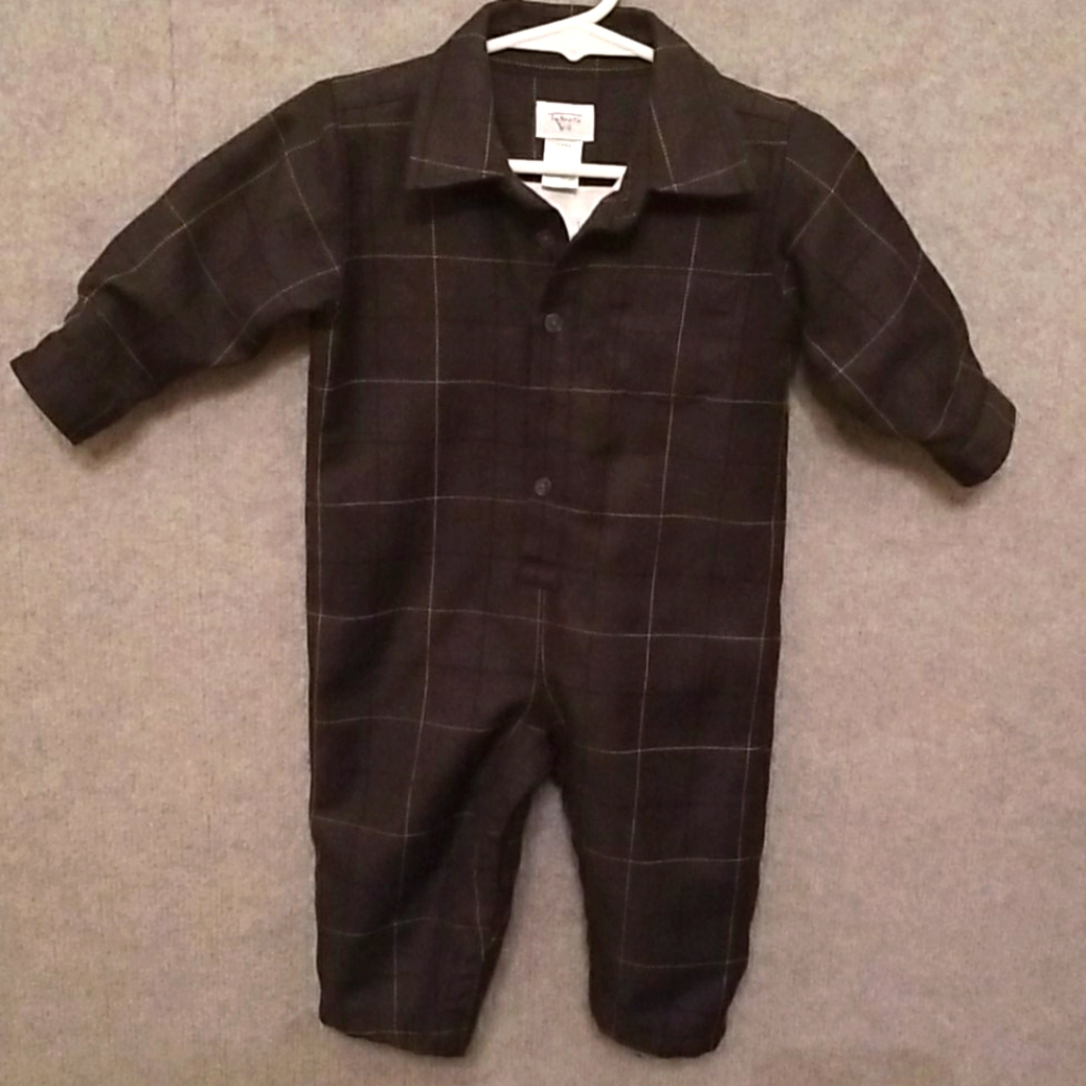 12 month Wool Blend Talbot Kids Plaid Lined Romper